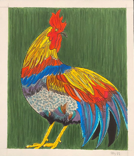 Rooster Reeves by Richard Lilley - Mourlot Editions - Fine_Art - Poster - Lithograph - Wall Art - Vintage - Prints - Original