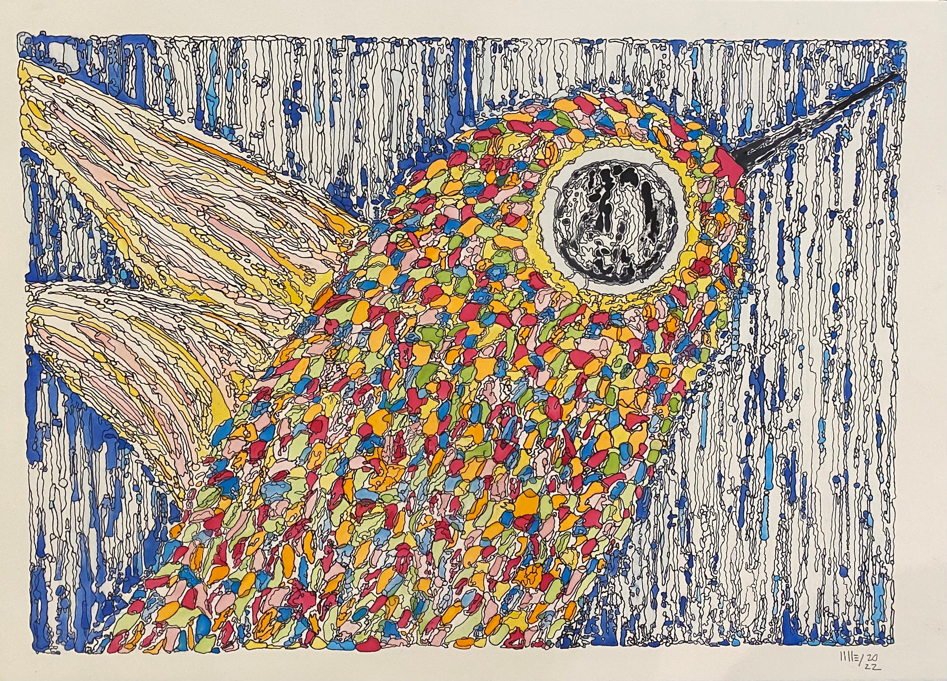 Humming Bird Reeves by Richard Lilley - Mourlot Editions - Fine_Art - Poster - Lithograph - Wall Art - Vintage - Prints - Original