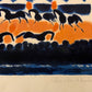 La Ronde des Chevaux de Cirque (orange) by André Brasilier, 1970 - Mourlot Editions - Fine_Art - Poster - Lithograph - Wall Art - Vintage - Prints - Original
