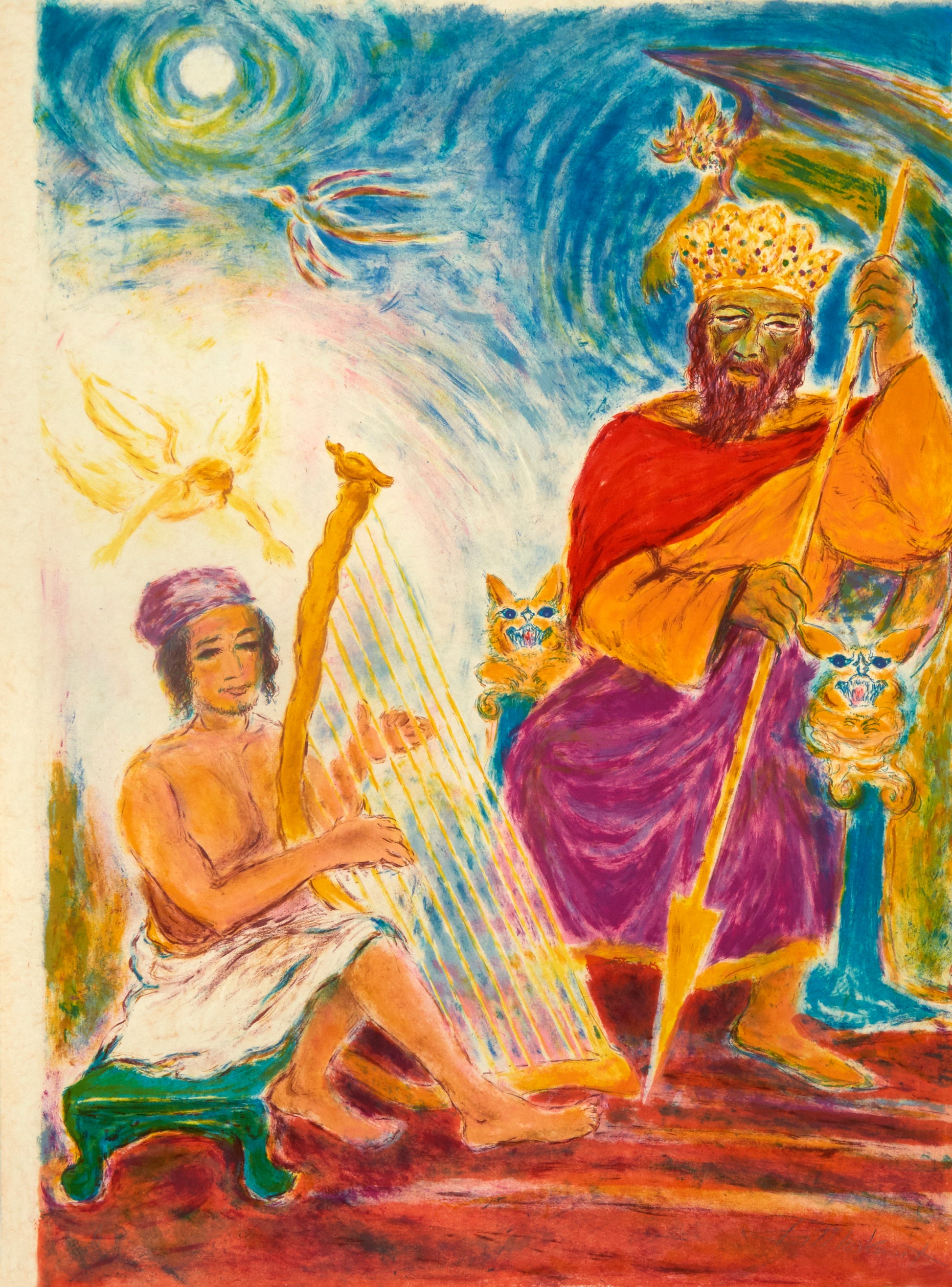 Neptune by Ira Moskowitz - Mourlot Editions - Fine_Art - Poster - Lithograph - Wall Art - Vintage - Prints - Original
