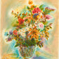 Wild Flowers by Ira Moskowitz - Mourlot Editions - Fine_Art - Poster - Lithograph - Wall Art - Vintage - Prints - Original