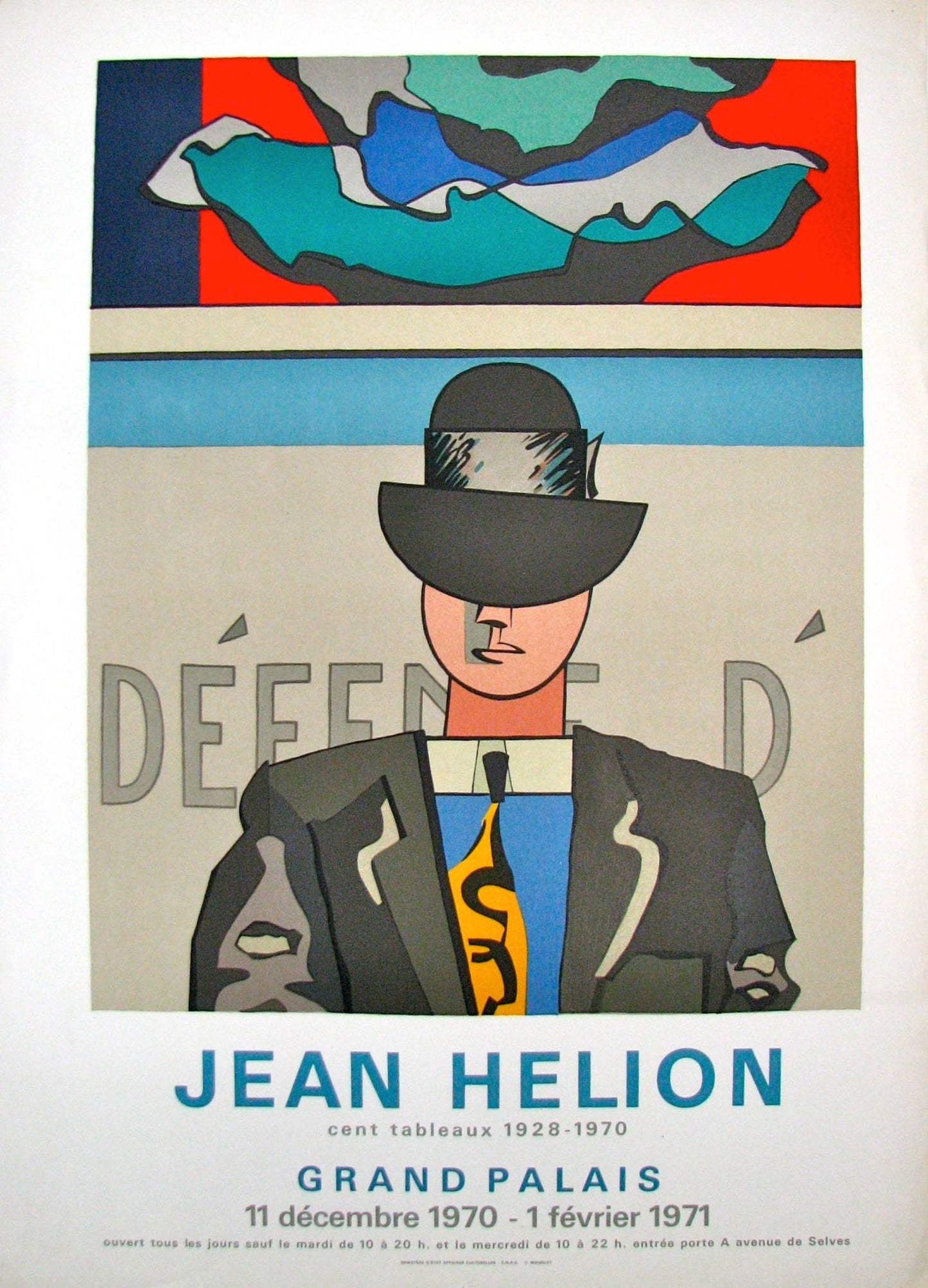 Cent Tableaux - Grand Palais (after) Jean Helion, 1970 - Mourlot Editions - Fine_Art - Poster - Lithograph - Wall Art - Vintage - Prints - Original