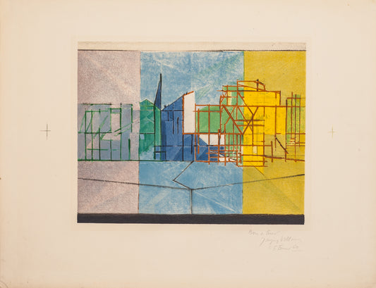 Le Long du Parc by Jacques Villon - Mourlot Editions - Fine_Art - Poster - Lithograph - Wall Art - Vintage - Prints - Original