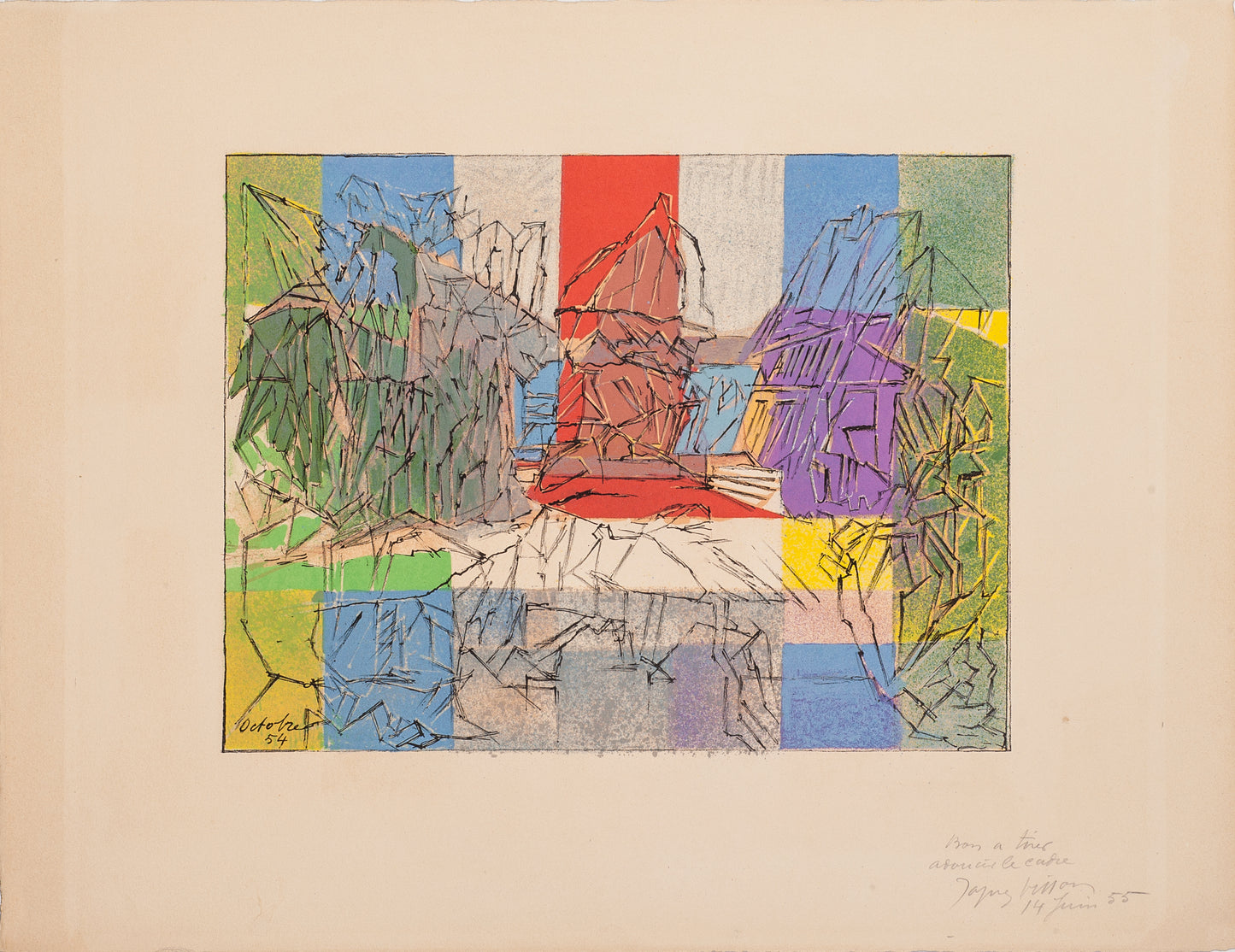 Le Pigeonnier Normand, Suite Mourlot by Jacques Villon - Mourlot Editions - Fine_Art - Poster - Lithograph - Wall Art - Vintage - Prints - Original