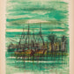 Port by Jean Carzou - Mourlot Editions - Fine_Art - Poster - Lithograph - Wall Art - Vintage - Prints - Original