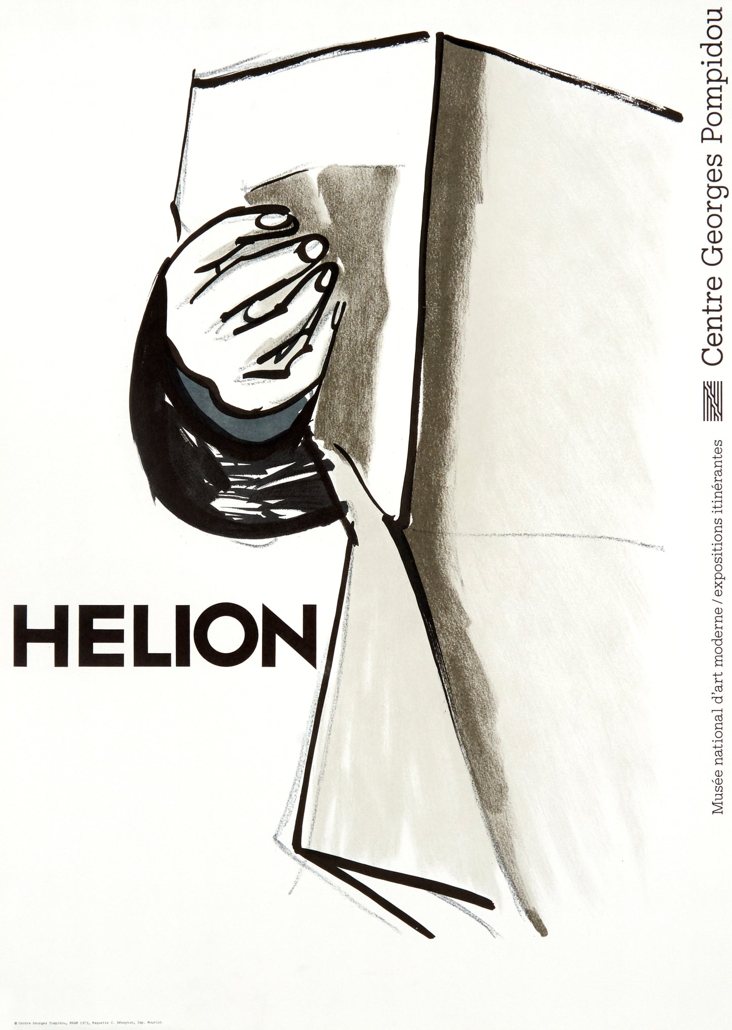 Helion - Centre Georges Pompidou (after) Jean Helion, 1979 - Mourlot Editions - Fine_Art - Poster - Lithograph - Wall Art - Vintage - Prints - Original