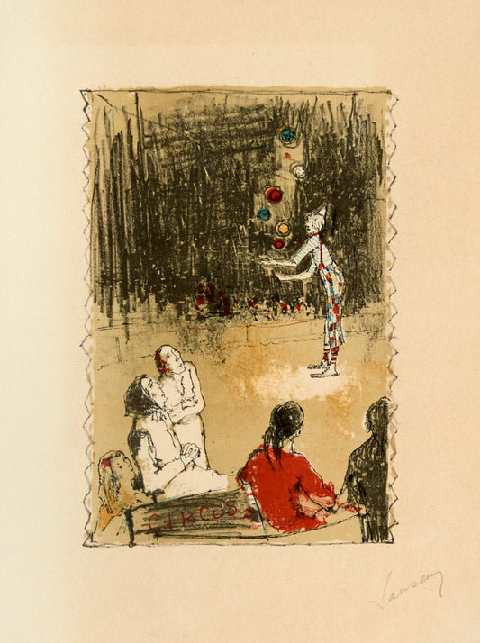 Circus by Jean Jansem - Mourlot Editions - Fine_Art - Poster - Lithograph - Wall Art - Vintage - Prints - Original