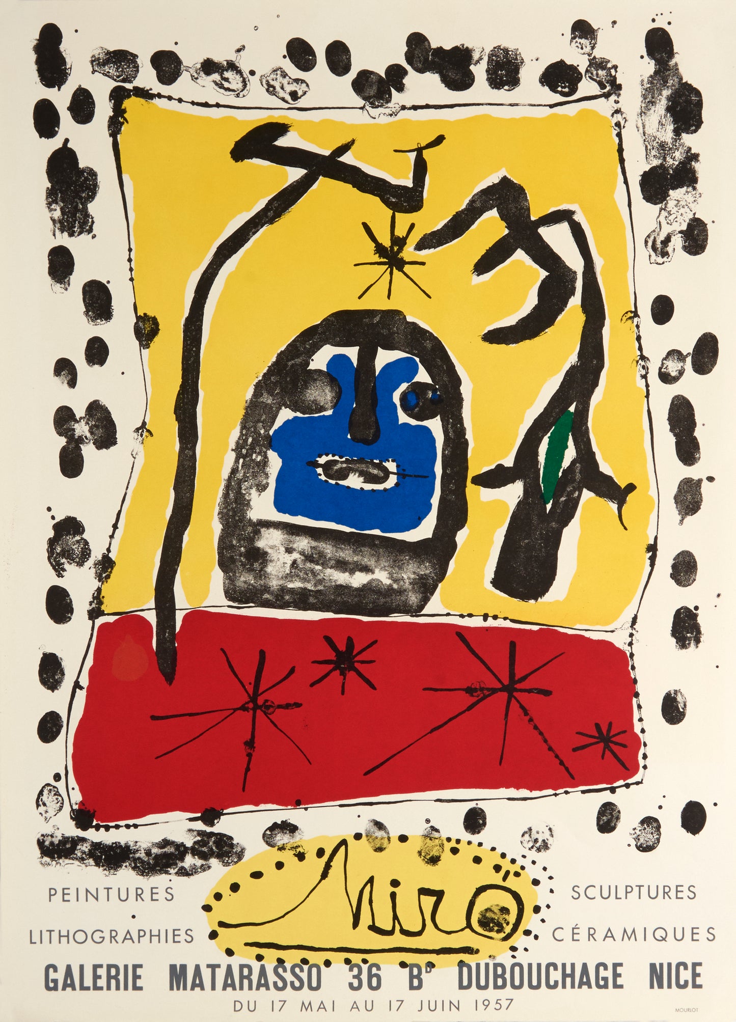 Galerie Matarasso by Joan Miro, 1957 - Mourlot Editions - Fine_Art - Poster - Lithograph - Wall Art - Vintage - Prints - Original