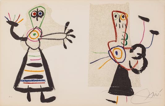 L'enfance d'Ubu, plate 1015 by Joan Miro, 1975 - Mourlot Editions - Fine_Art - Poster - Lithograph - Wall Art - Vintage - Prints - Original