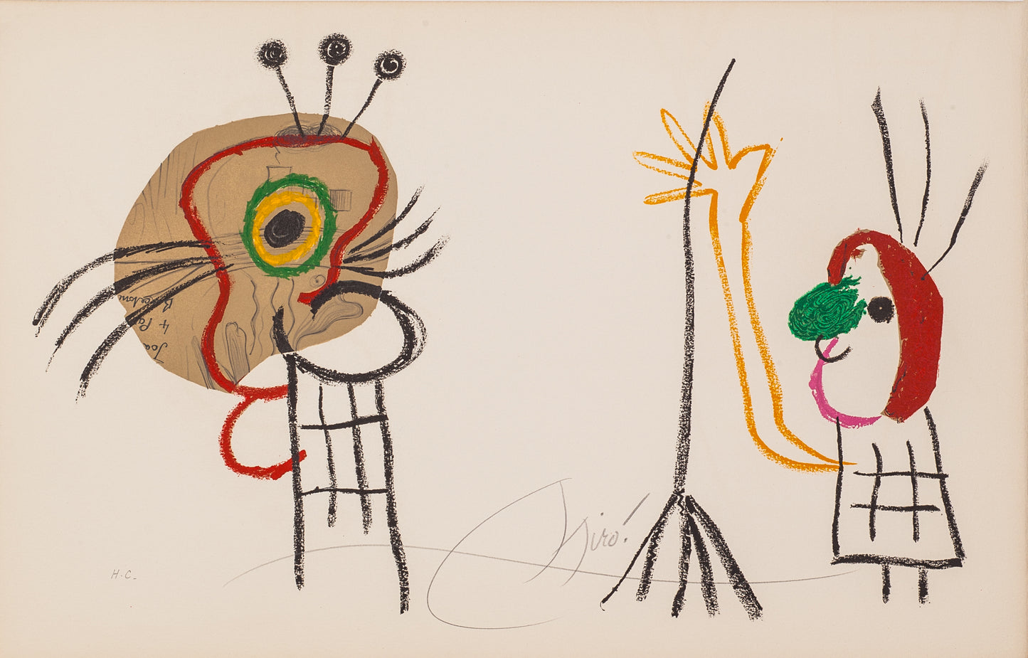 L'enfance d'Ubu, plate 1019 by Joan Miro, 1975 - Mourlot Editions - Fine_Art - Poster - Lithograph - Wall Art - Vintage - Prints - Original
