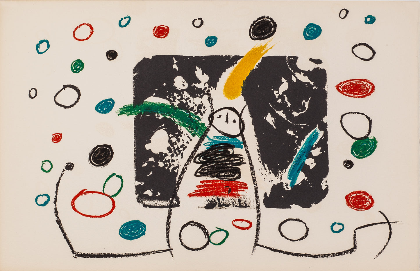 L'enfance d'Ubu, plate 999 by Joan Miro, 1975 - Mourlot Editions - Fine_Art - Poster - Lithograph - Wall Art - Vintage - Prints - Original