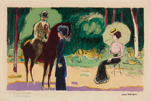 Meeting in the Woods by Kees Van Dongen - Mourlot Editions - Fine_Art - Poster - Lithograph - Wall Art - Vintage - Prints - Original