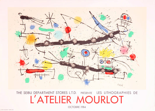 L'Atelier Mourlot, by Joan Miro, 1984 - Mourlot Editions - Fine_Art - Poster - Lithograph - Wall Art - Vintage - Prints - Original