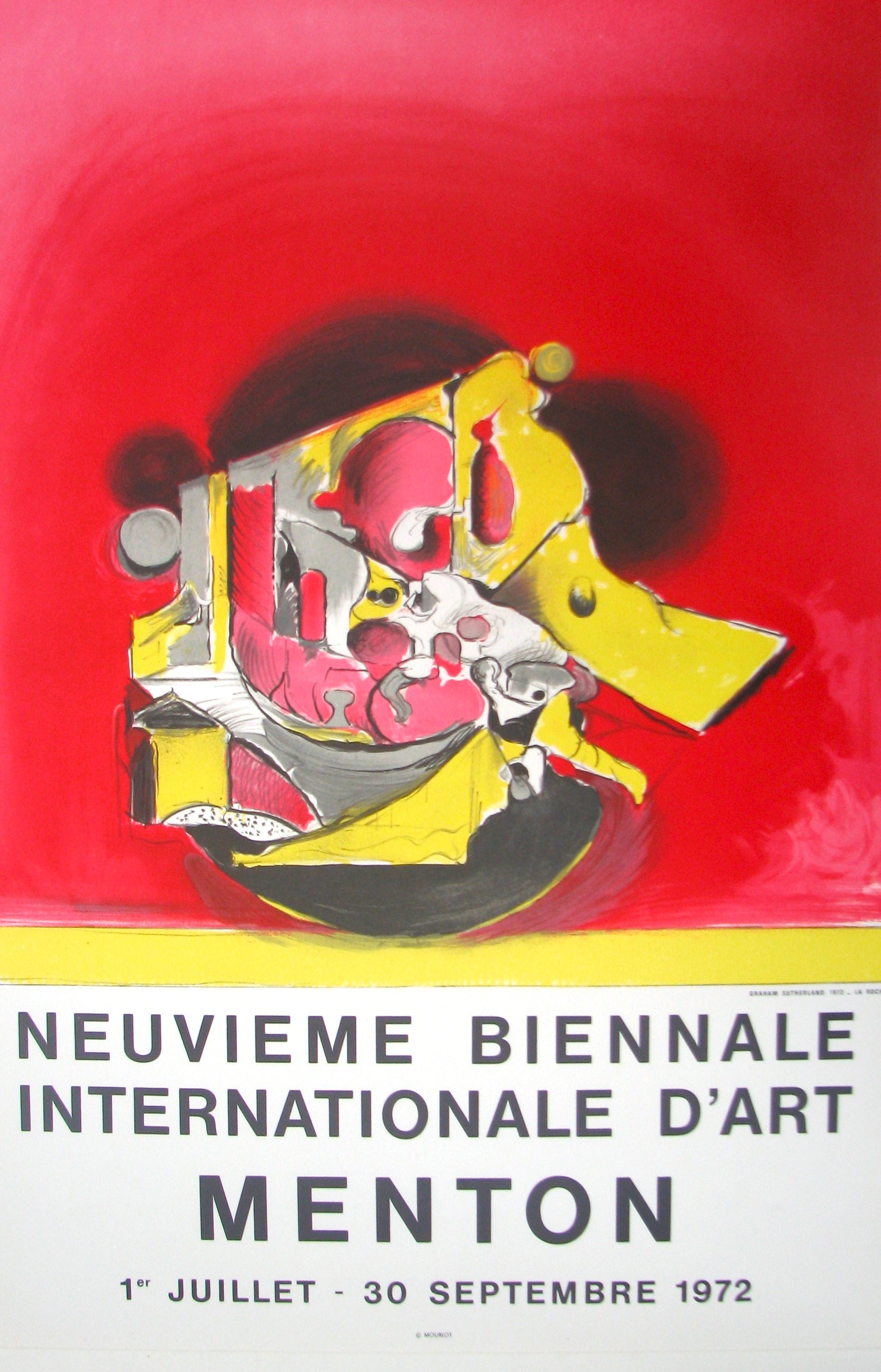 La Roche - Neuvième Biennale d'Art - Menton by Graham Sutherland, 1972 - Mourlot Editions - Fine_Art - Poster - Lithograph - Wall Art - Vintage - Prints - Original