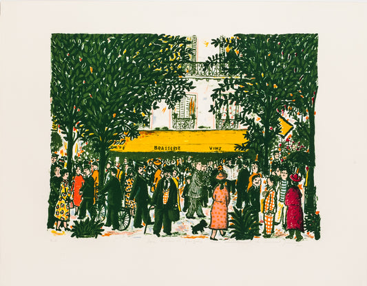 Brasseriet by Lennart Jirlow - Mourlot Editions - Fine_Art - Poster - Lithograph - Wall Art - Vintage - Prints - Original