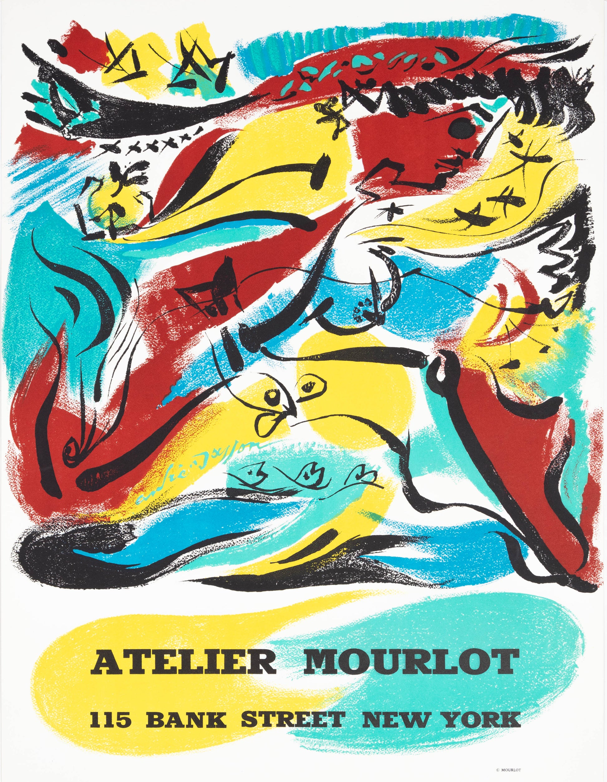 Atelier Mourlot - New York by Andre Masson, 1967 - Mourlot Editions - Fine_Art - Poster - Lithograph - Wall Art - Vintage - Prints - Original