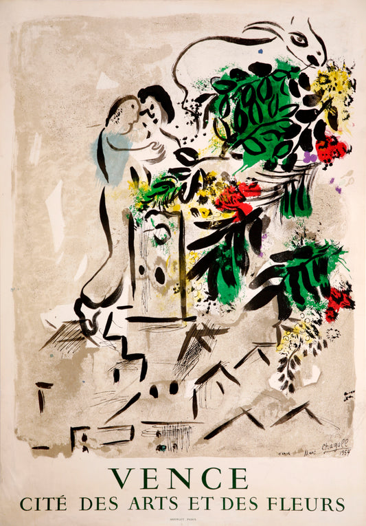 Vence Cite des Artes et des Fleurs by Marc Chagall - Mourlot Editions - Fine_Art - Poster - Lithograph - Wall Art - Vintage - Prints - Original