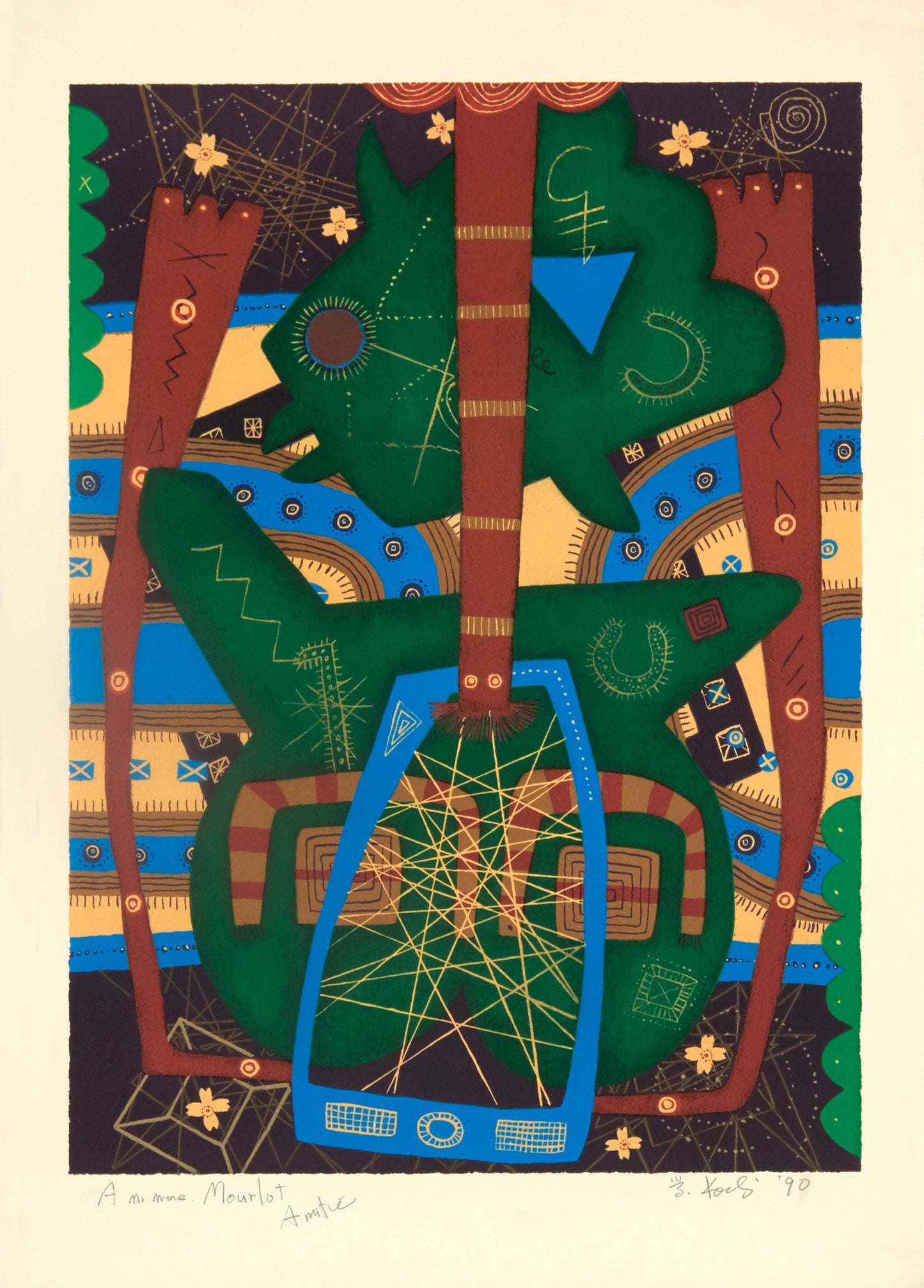 La Mangrove by Manabu Kochi - Mourlot Editions - Fine_Art - Poster - Lithograph - Wall Art - Vintage - Prints - Original
