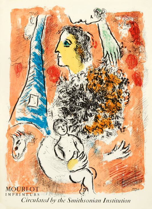 Offrande a la Tour Eiffel by Marc Chagall - Mourlot Editions - Fine_Art - Poster - Lithograph - Wall Art - Vintage - Prints - Original
