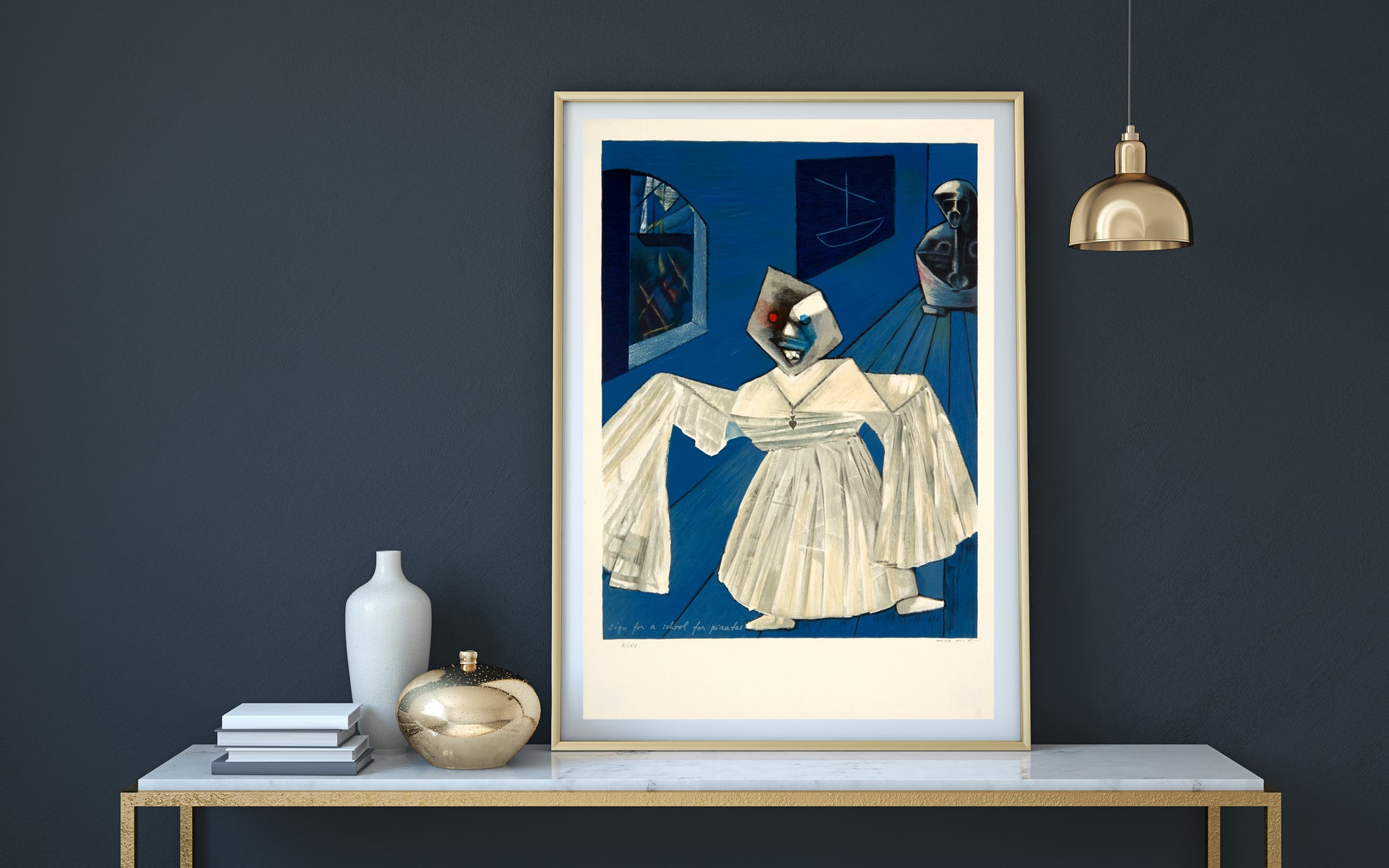 Sign for a School for Pirates by Max Ernst - Mourlot Editions - Fine_Art - Poster - Lithograph - Wall Art - Vintage - Prints - Original