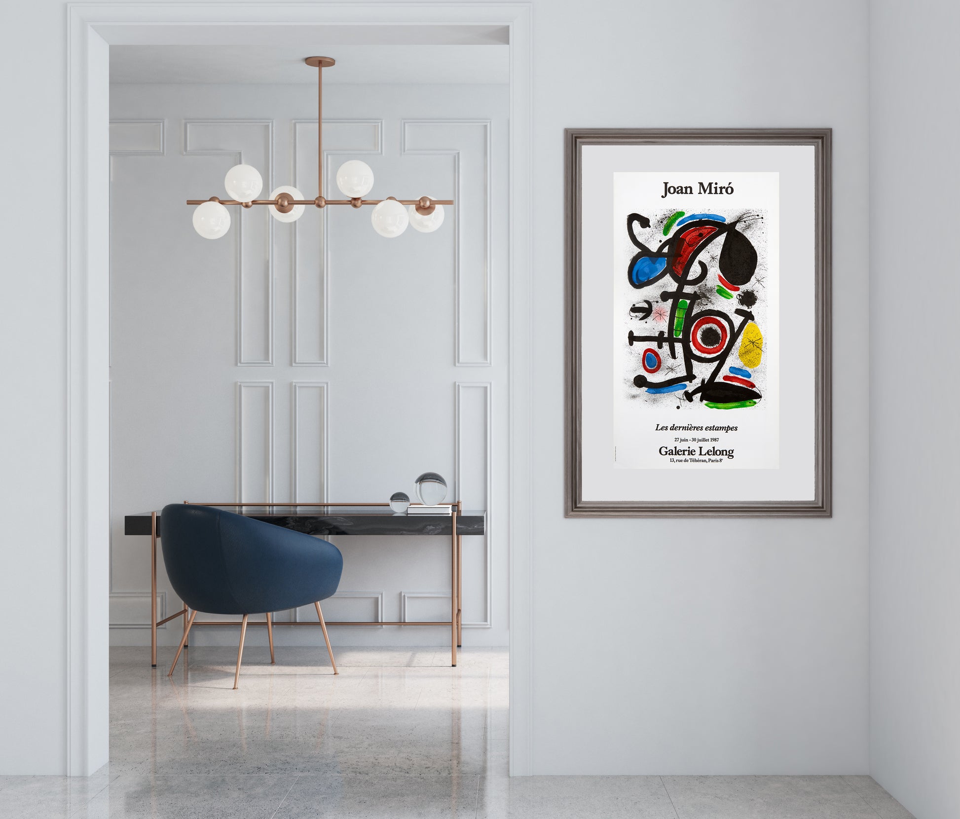Les Dernieres estampes-Galerie Lelong by Joan Miro, 1987 - Mourlot Editions - Fine_Art - Poster - Lithograph - Wall Art - Vintage - Prints - Original
