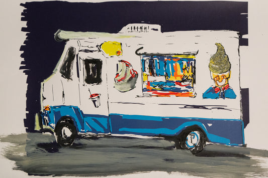 Ice Cream Truck 5 by M. Schorr - Mourlot Editions - Fine_Art - Poster - Lithograph - Wall Art - Vintage - Prints - Original