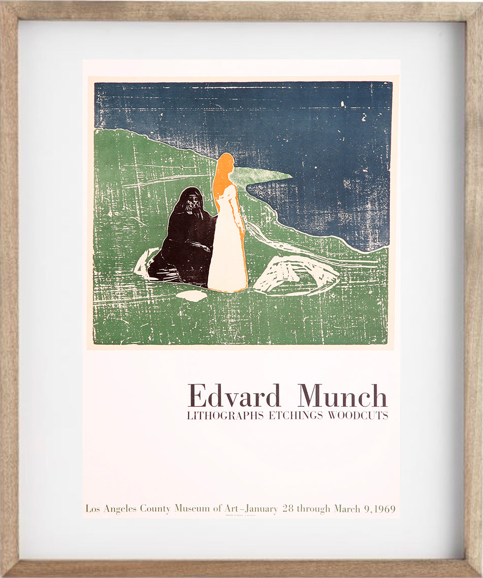 Two Women at the Seashore - LACMA (after) Edvard Munch, 1969 - Mourlot Editions - Fine_Art - Poster - Lithograph - Wall Art - Vintage - Prints - Original