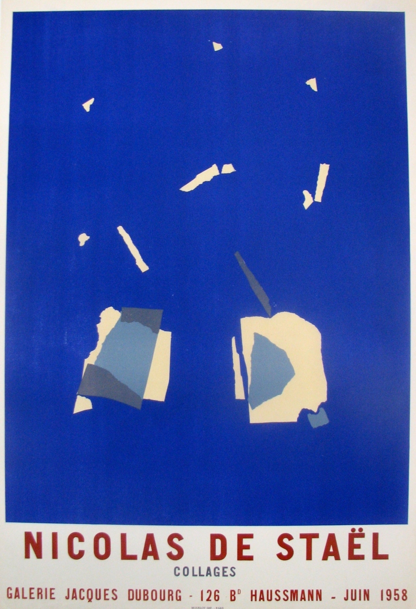 "Collages" (after) Nicolas De Stael, 1958 - Mourlot Editions - Fine_Art - Poster - Lithograph - Wall Art - Vintage - Prints - Original