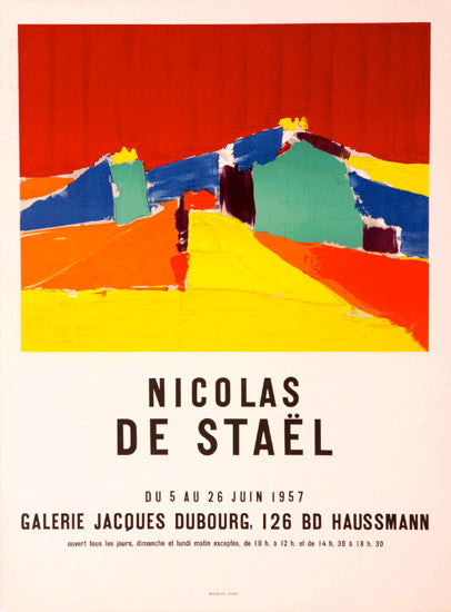 Galerie Jacques Dubourg (after) Nicolas De Stael, 1957 - Mourlot Editions - Fine_Art - Poster - Lithograph - Wall Art - Vintage - Prints - Original