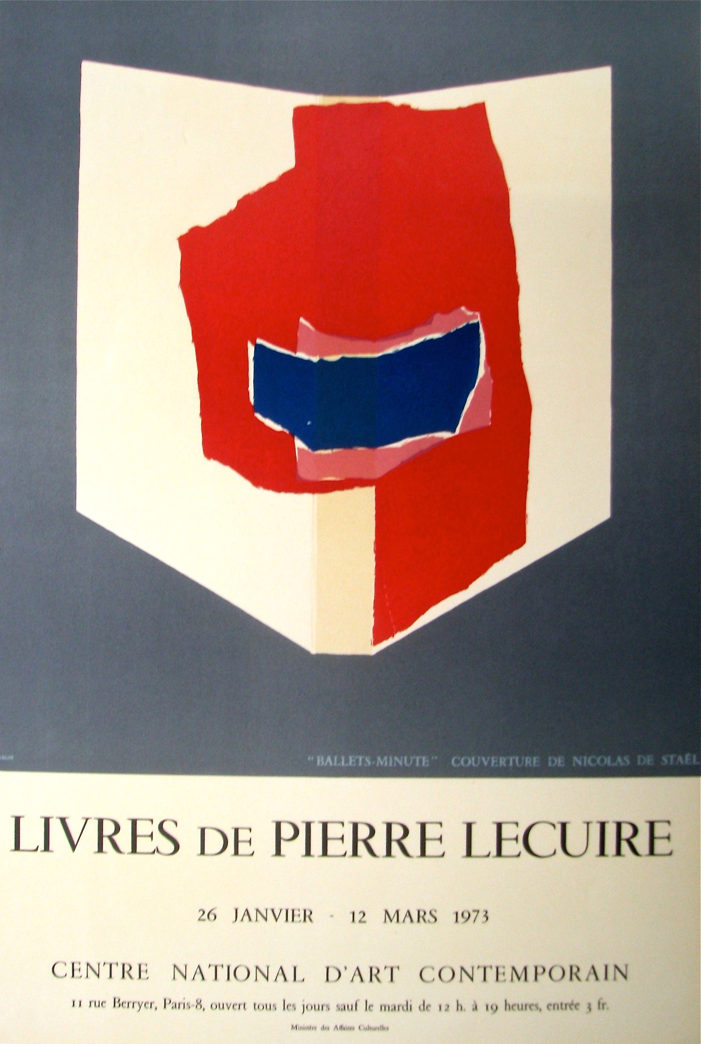 "Livres de Pierre Lecuire" (after) Nicolas De Stael, 1973 - Mourlot Editions - Fine_Art - Poster - Lithograph - Wall Art - Vintage - Prints - Original