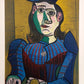 Buste de Femme au Chapeau Bleu - Musee des Arts Decoratifs by Pablo Picasso - Mourlot Editions - Fine_Art - Poster - Lithograph - Wall Art - Vintage - Prints - Original