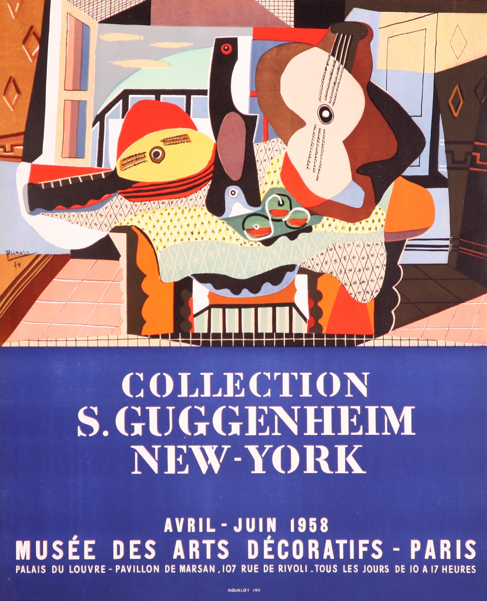 Salomon S. Guggenheim New York by Pablo Picasso - Mourlot Editions - Fine_Art - Poster - Lithograph - Wall Art - Vintage - Prints - Original