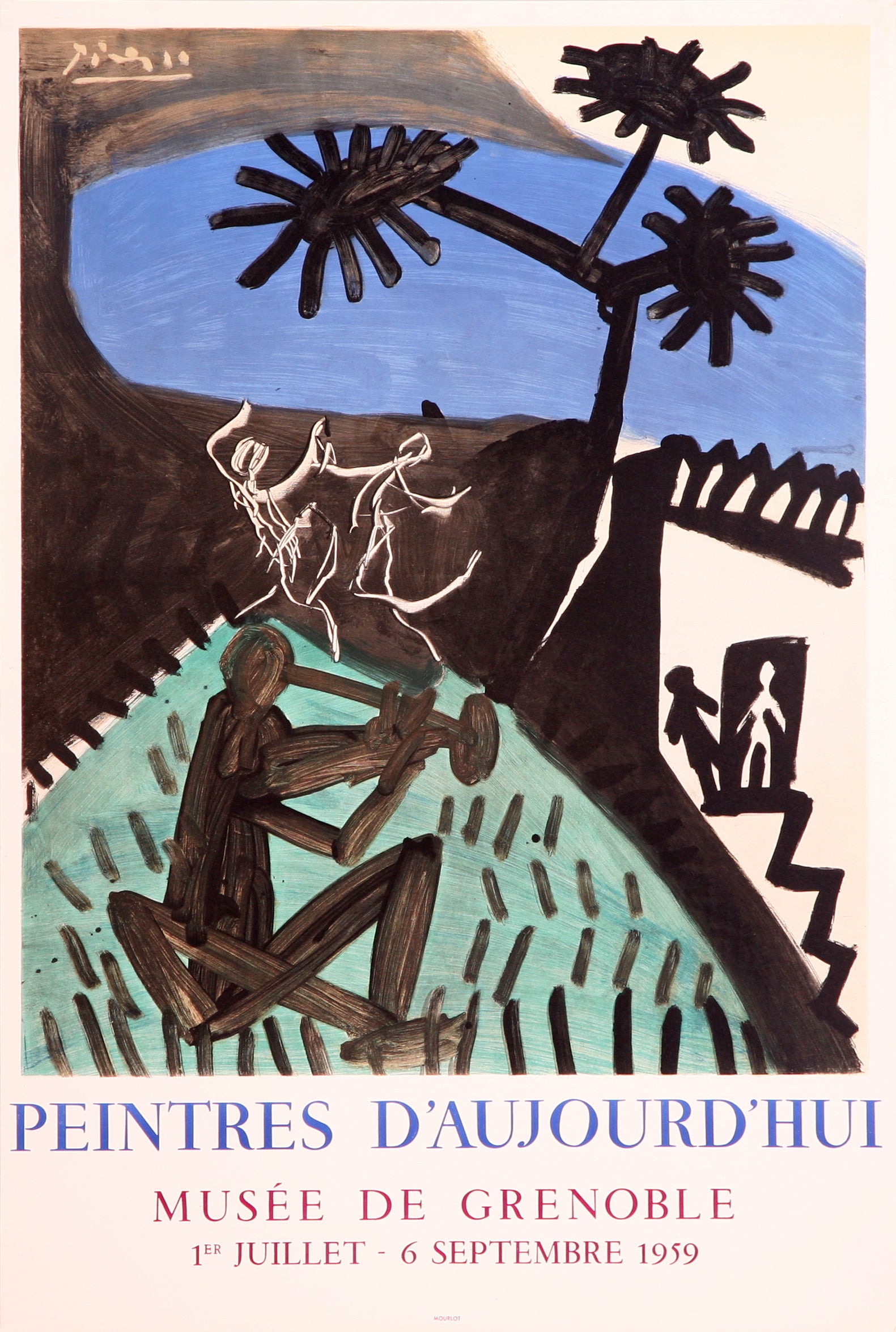Peintres d'aujourd'hui, Musée de Grenoble by Pablo Picasso - Mourlot Editions - Fine_Art - Poster - Lithograph - Wall Art - Vintage - Prints - Original