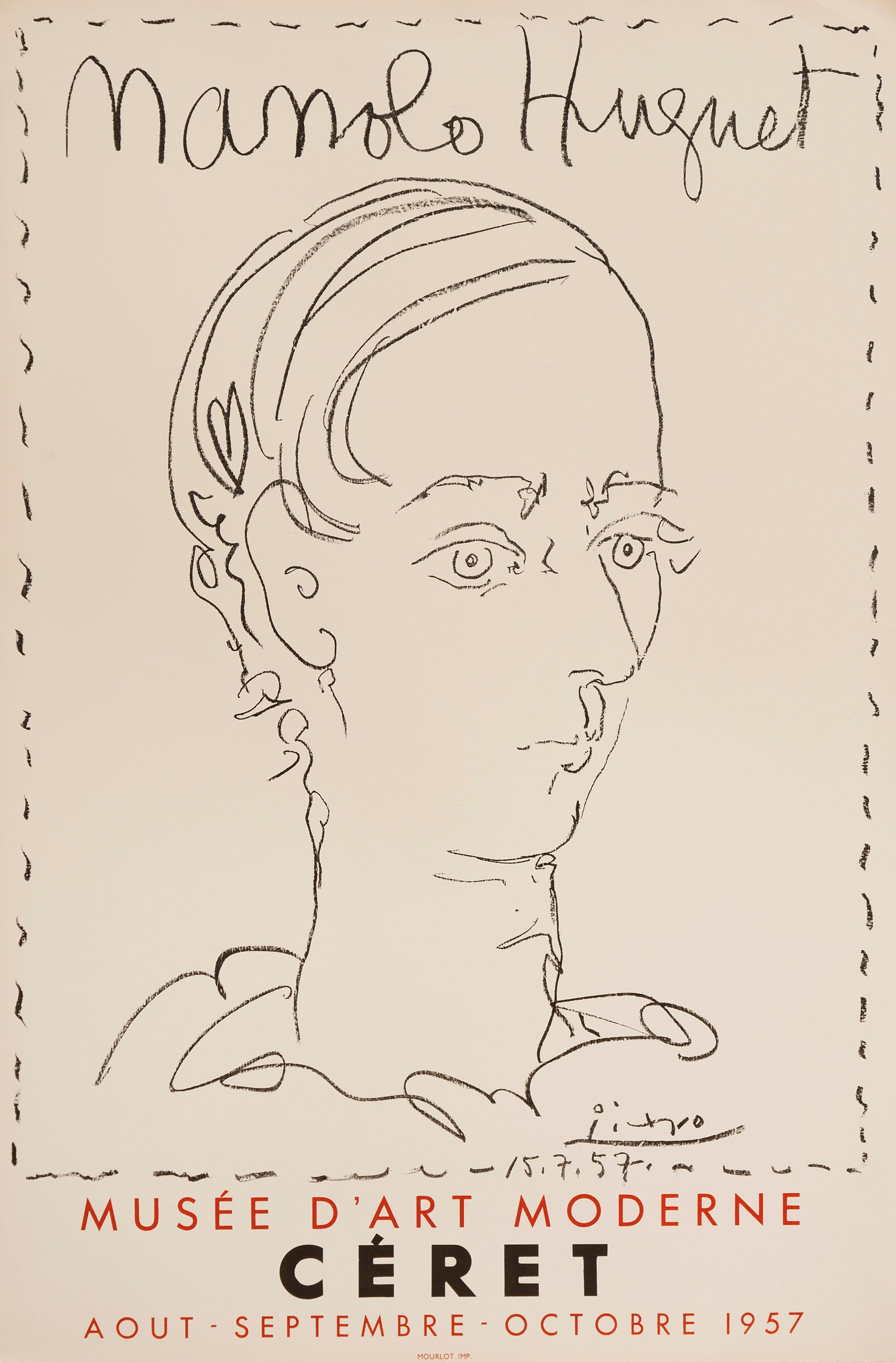 Manolo Huguet - Musée de Céret by Pablo Picasso, 1957 - Mourlot Editions - Fine_Art - Poster - Lithograph - Wall Art - Vintage - Prints - Original