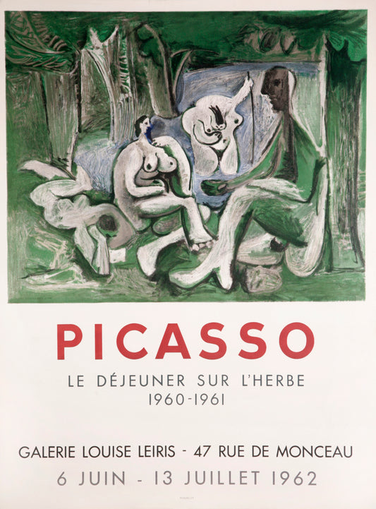 Le déjeuner sur l'herbe - Galerie Louise Leiris, (after) Pablo Picasso, 1962 - Mourlot Editions - Fine_Art - Poster - Lithograph - Wall Art - Vintage - Prints - Original