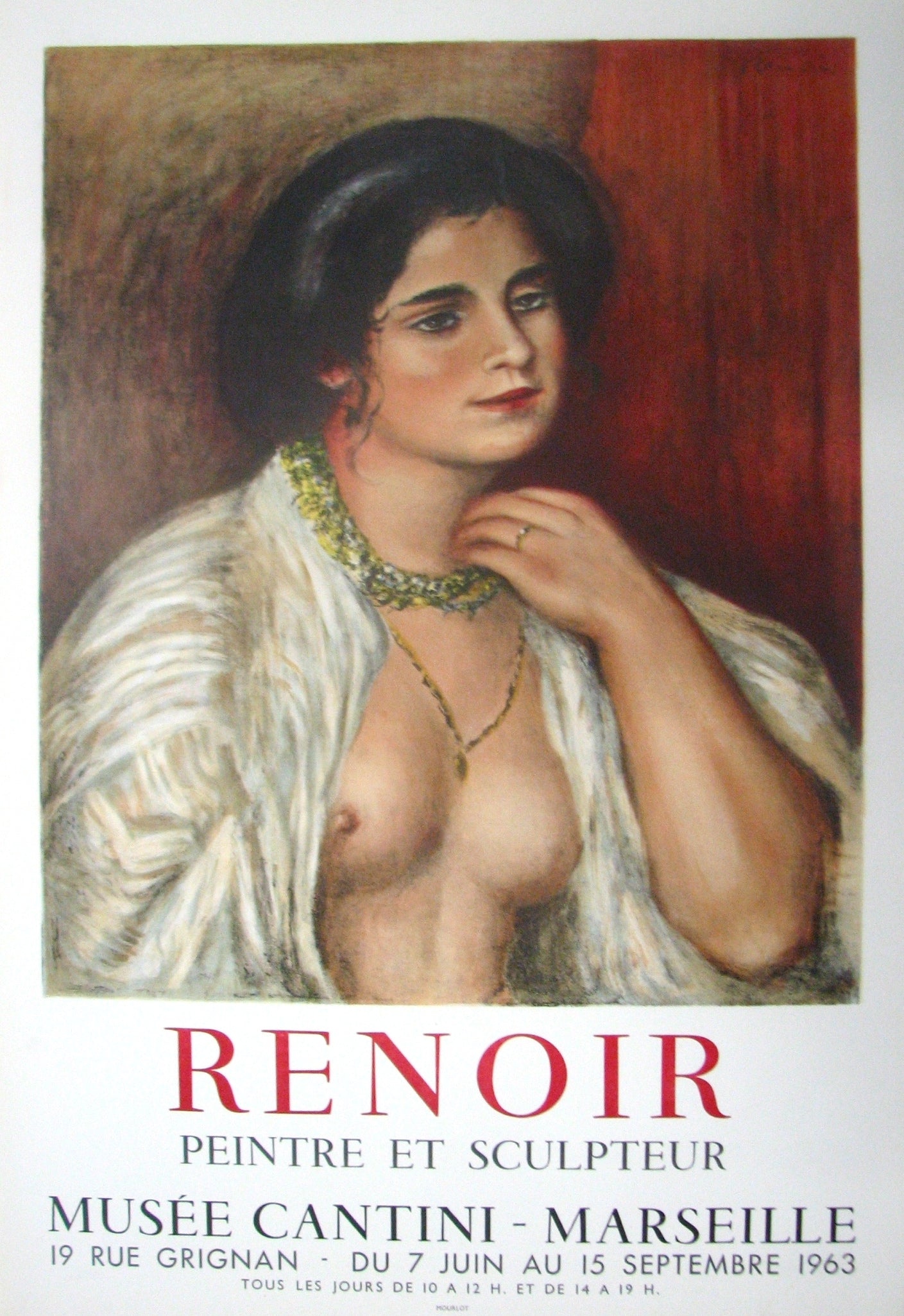 Musée Cantini-Marseille (after) Pierre Auguste Renoir, 1963 - Mourlot Editions - Fine_Art - Poster - Lithograph - Wall Art - Vintage - Prints - Original