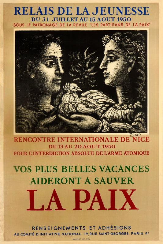 Les Partisans de la Paix by Pablo Picasso - Mourlot Editions - Fine_Art - Poster - Lithograph - Wall Art - Vintage - Prints - Original