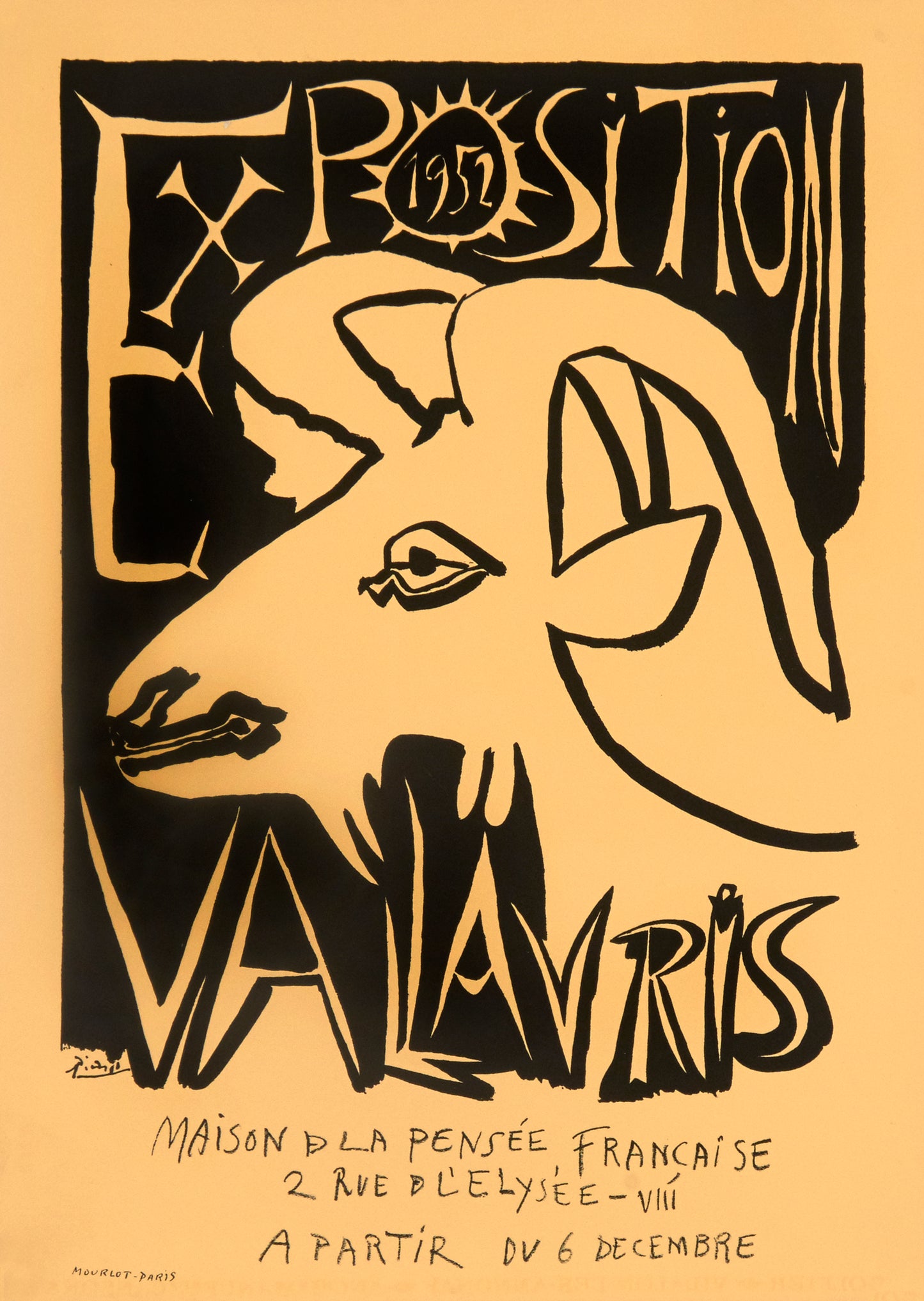 Vallauris (Beige) by Pablo Picasso - Mourlot Editions - Fine_Art - Poster - Lithograph - Wall Art - Vintage - Prints - Original