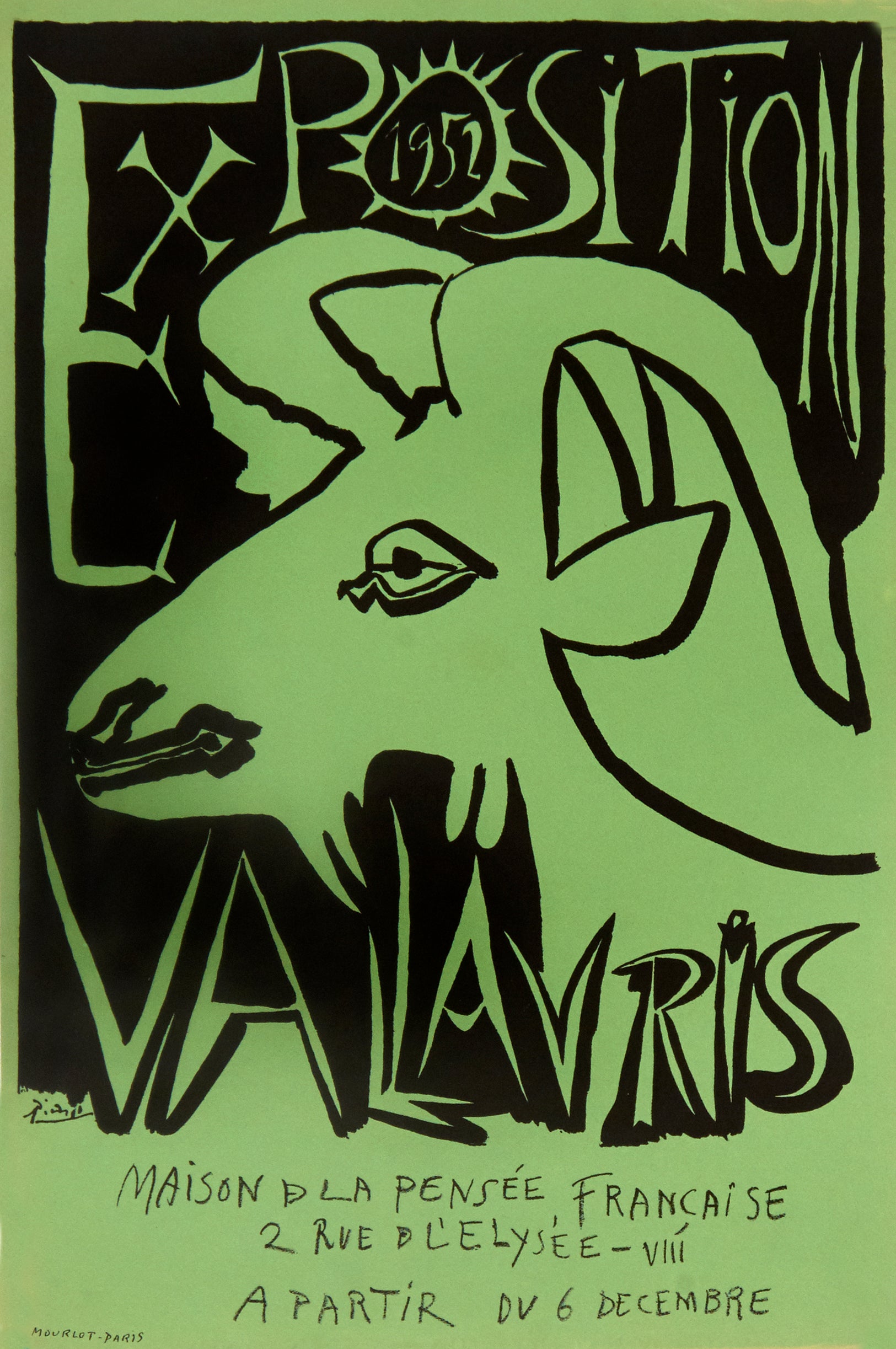 Vallauris (Green) by Pablo Picasso - Mourlot Editions - Fine_Art - Poster - Lithograph - Wall Art - Vintage - Prints - Original
