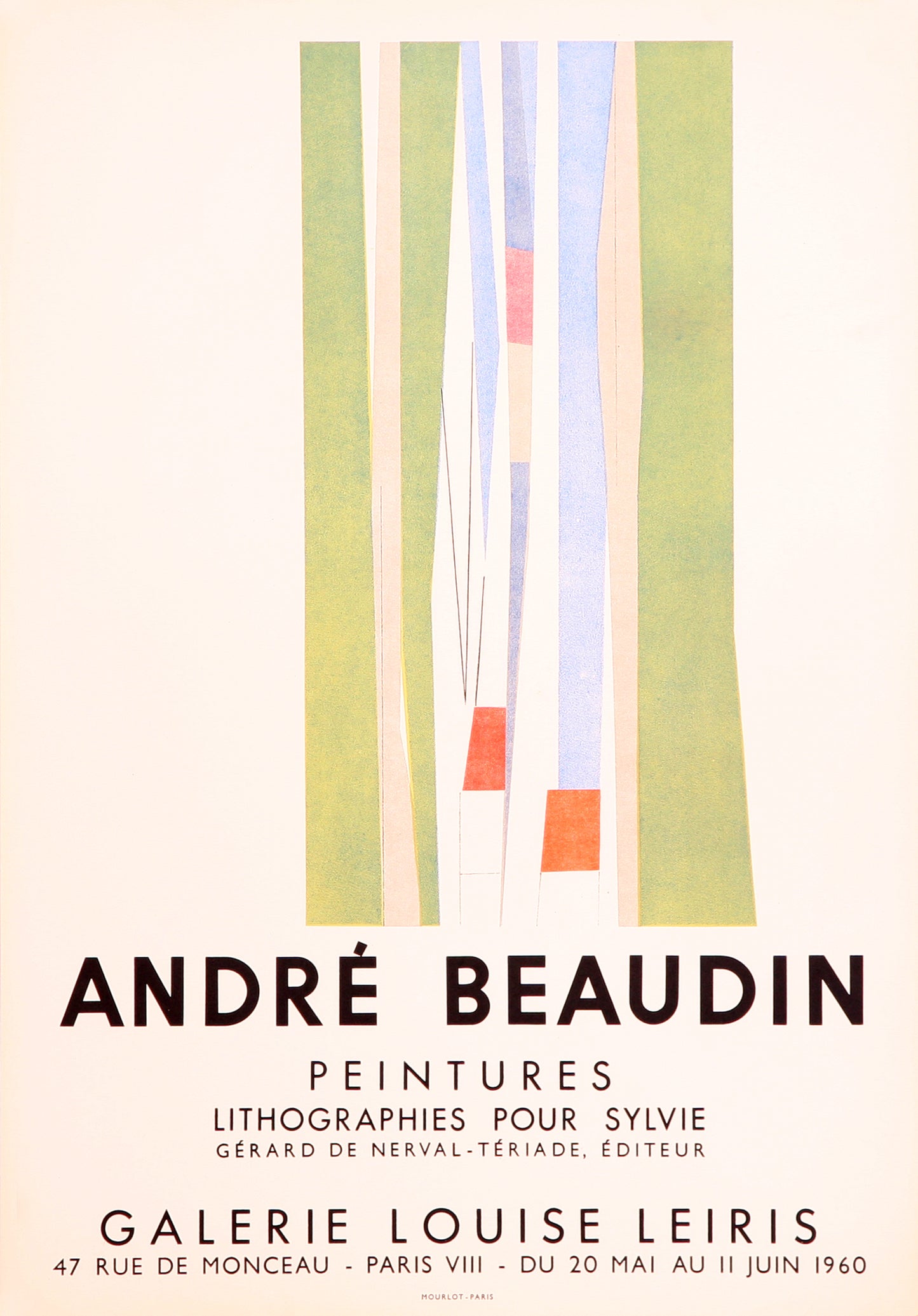 Peintures - Lithographies Pour Sylvie,  Galerie Louise Leiris by Andre Beaudin, 1960 - Mourlot Editions - Fine_Art - Poster - Lithograph - Wall Art - Vintage - Prints - Original