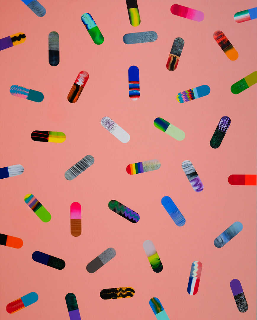 Pills (light pink) by Vuk Vuckovic - Mourlot Editions - Fine_Art - Poster - Lithograph - Wall Art - Vintage - Prints - Original
