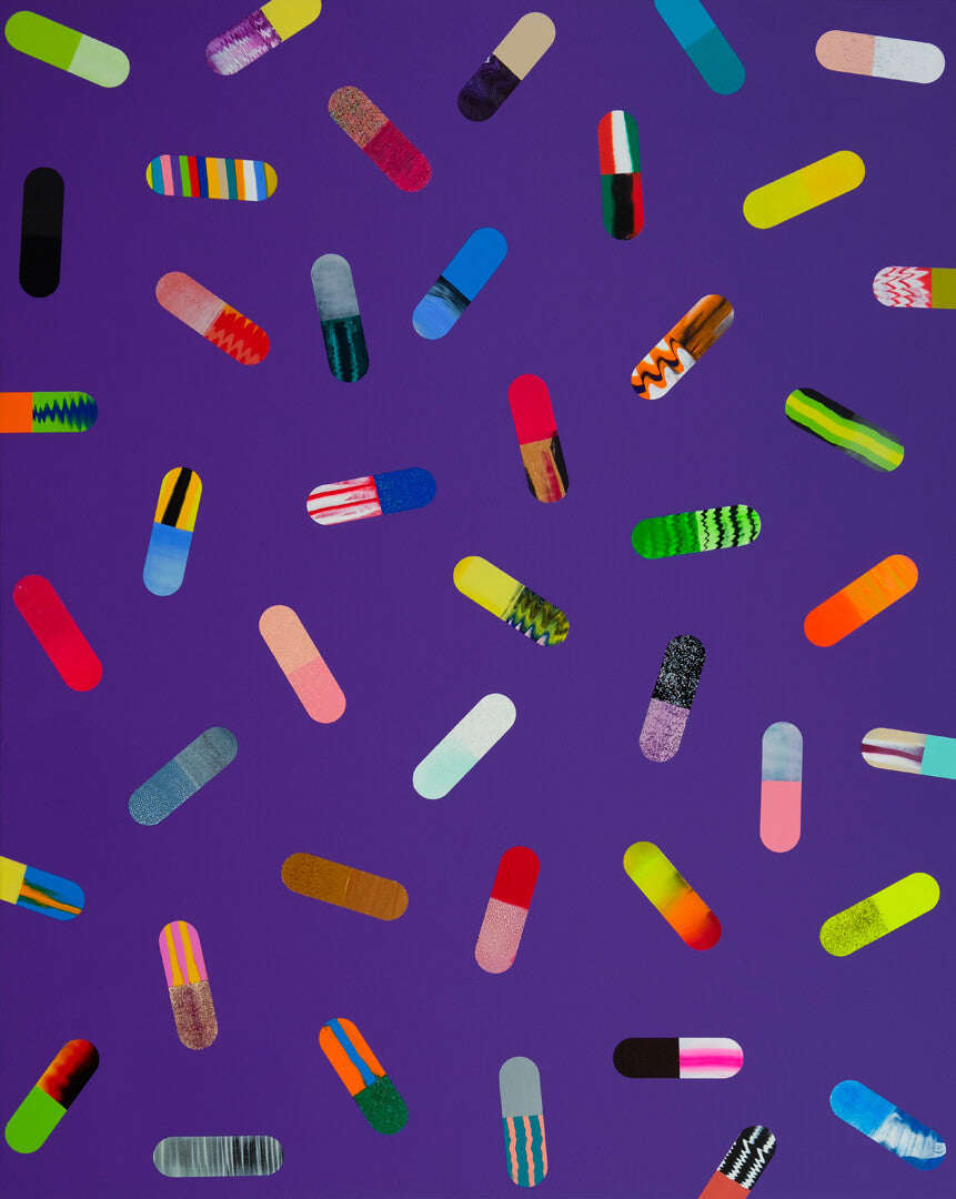 Pills (medium violet) by Vuk Vuckovic - Mourlot Editions - Fine_Art - Poster - Lithograph - Wall Art - Vintage - Prints - Original