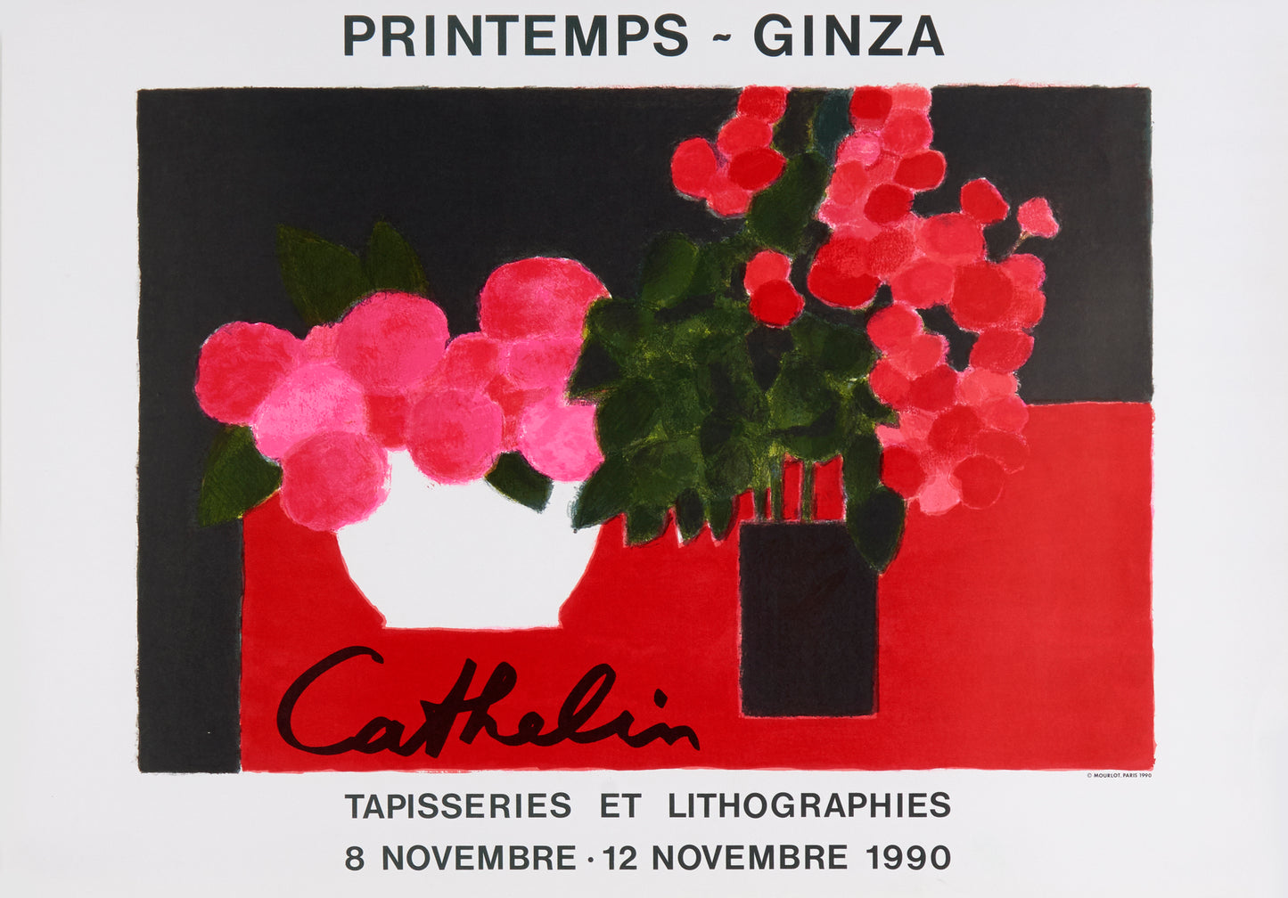 Printems - Ginza by Bernard Cathelin, 1990 - Mourlot Editions - Fine_Art - Poster - Lithograph - Wall Art - Vintage - Prints - Original