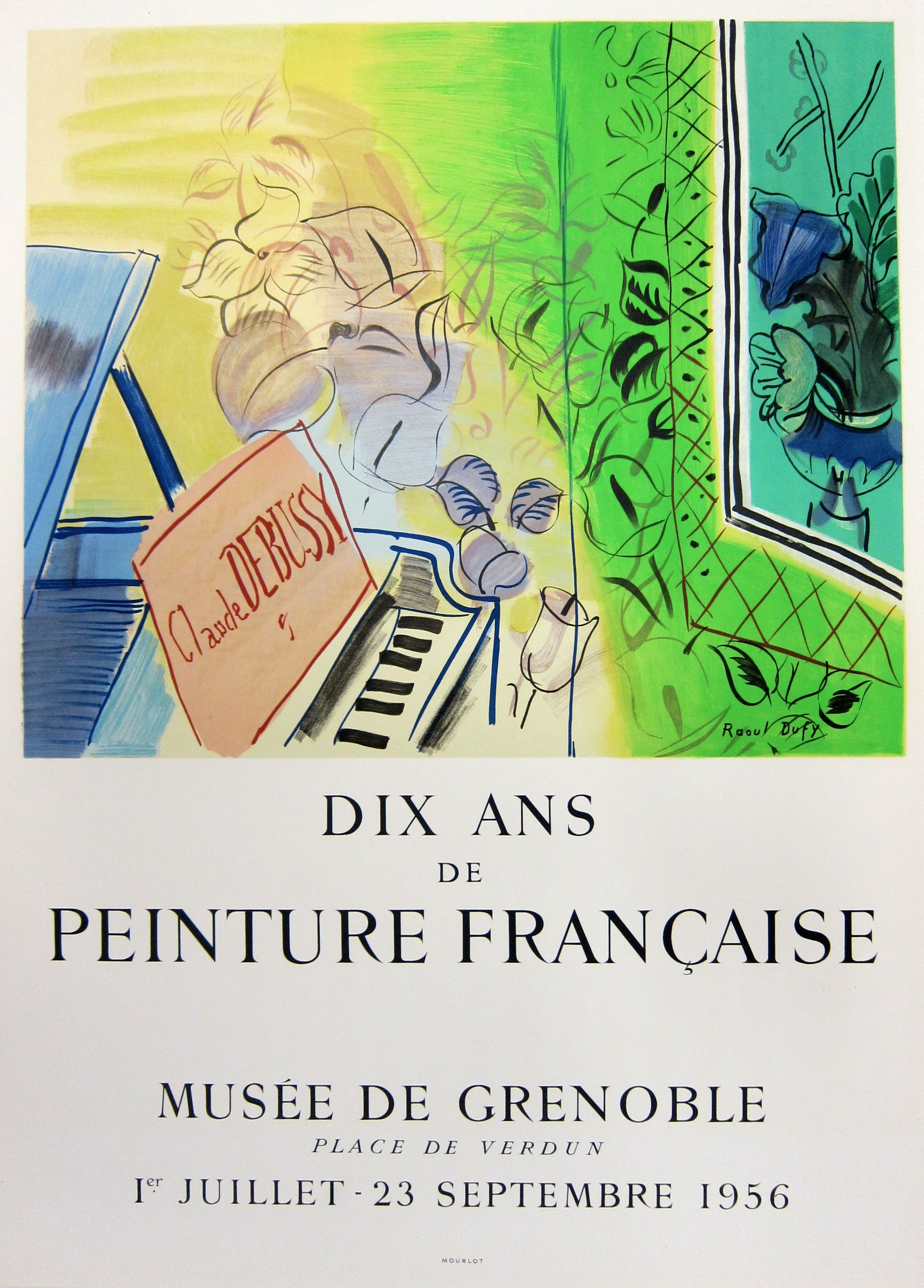 "Homage to Claude Debussy" Musée De Grenoble (after) Raoul Dufy, 1956 - Mourlot Editions - Fine_Art - Poster - Lithograph - Wall Art - Vintage - Prints - Original