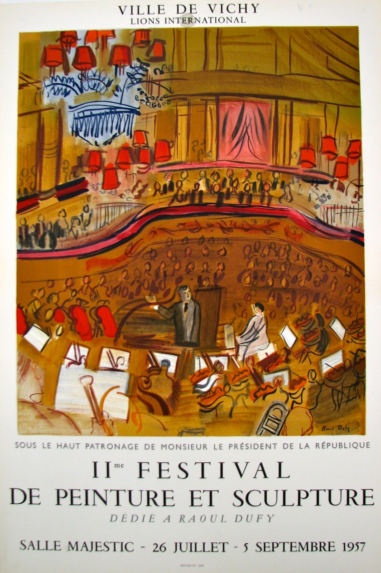 Le Grand Concert - II e Festival de Peinture et Sculpture (after) Raoul Dufy, 1957 - Mourlot Editions - Fine_Art - Poster - Lithograph - Wall Art - Vintage - Prints - Original
