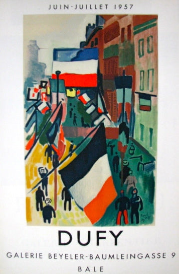 Galerie Beyeler-Baumleingasse (after) Raoul Dufy, 1957 - Mourlot Editions - Fine_Art - Poster - Lithograph - Wall Art - Vintage - Prints - Original