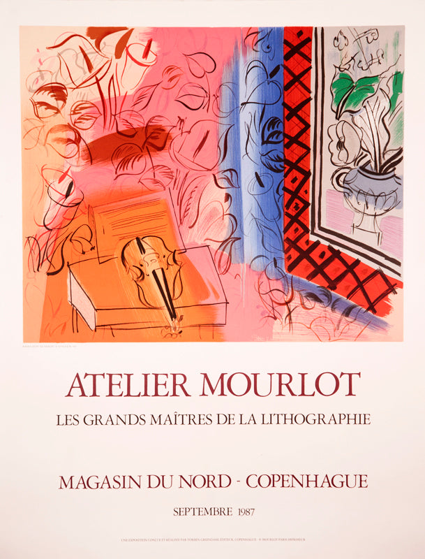 Le Violon - Atelier Mourlot - (after) Raoul Dufy, 1987 - Mourlot Editions - Fine_Art - Poster - Lithograph - Wall Art - Vintage - Prints - Original