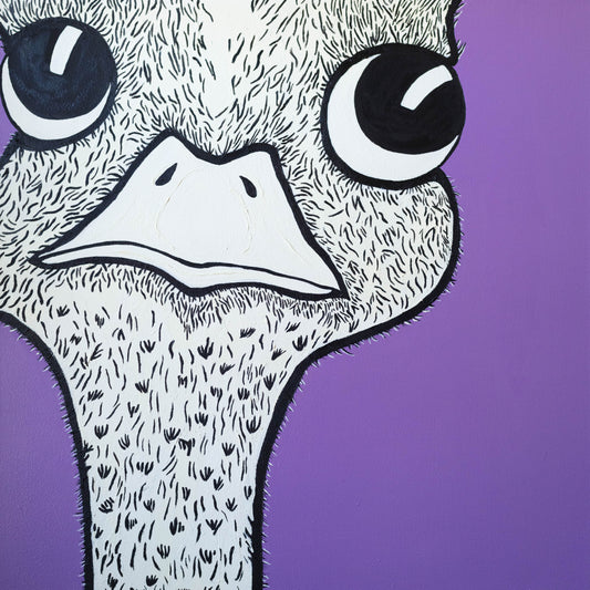 Ostrich by Richard Lilley - Mourlot Editions - Fine_Art - Poster - Lithograph - Wall Art - Vintage - Prints - Original