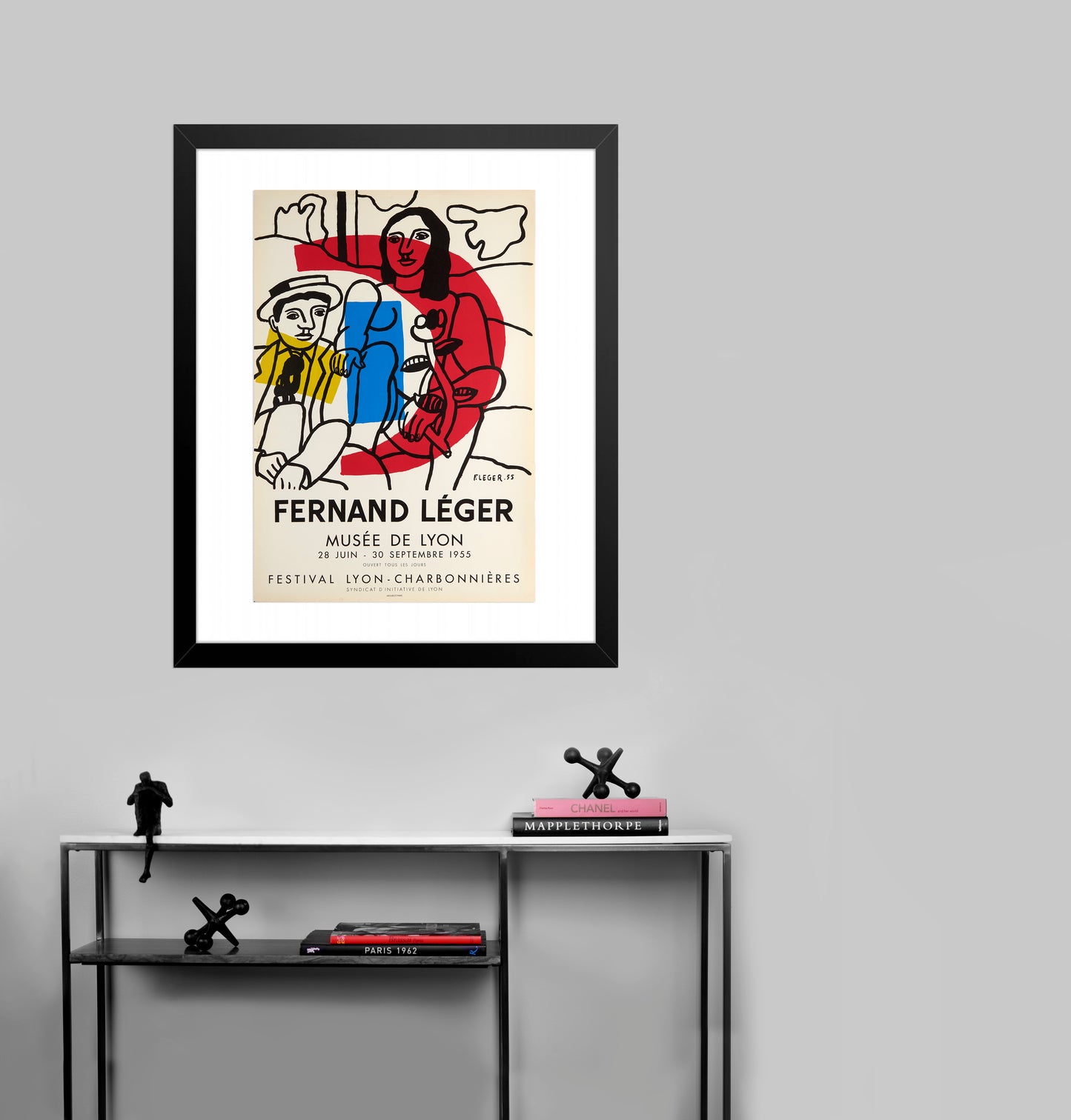 Les Deux Amoureux - Musee de Lyon by Fernand Leger, 1955 - Mourlot Editions - Fine_Art - Poster - Lithograph - Wall Art - Vintage - Prints - Original