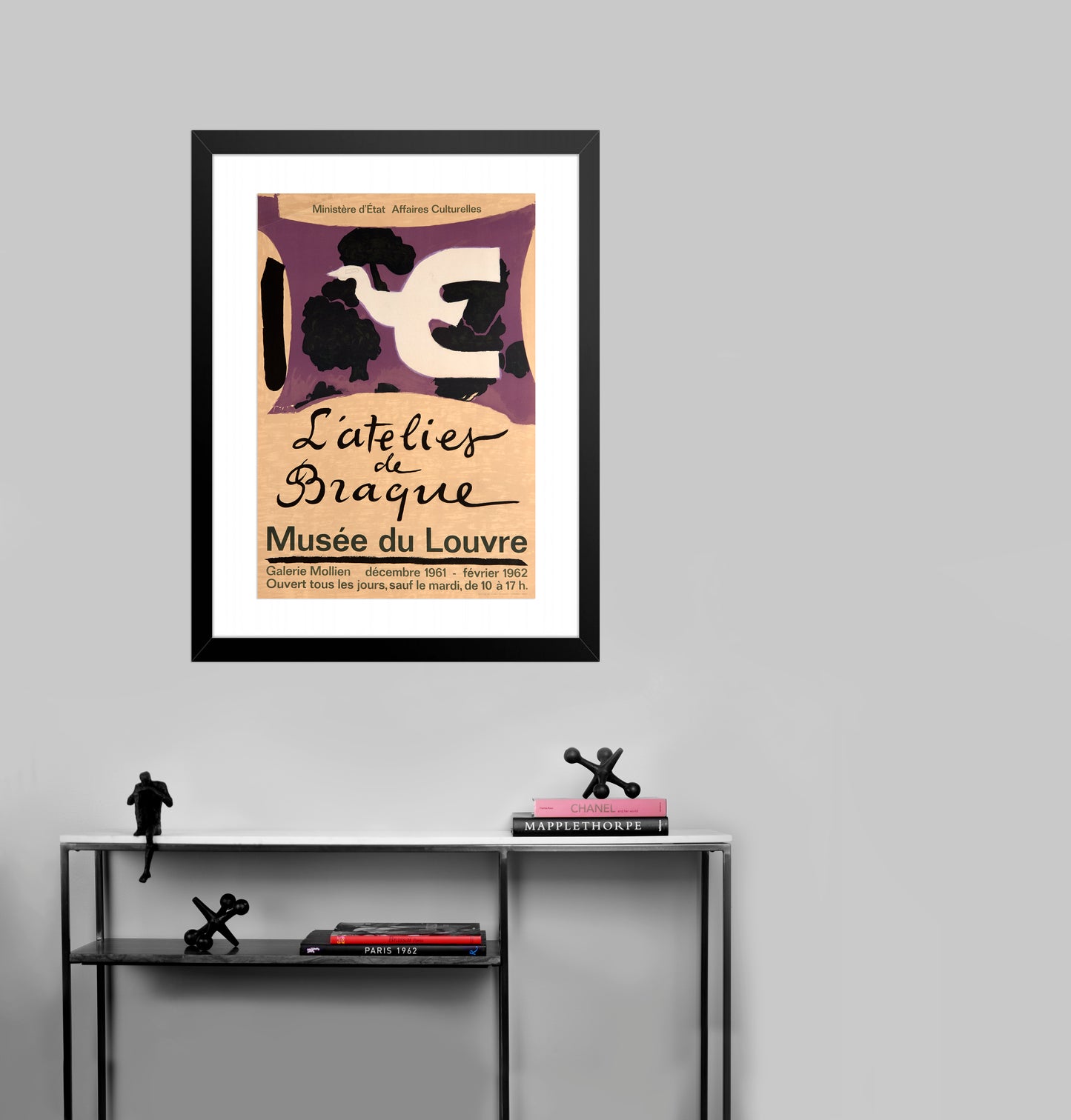 L'atelier de Braque - Musee du Louvre by Georges Braque, 1961 - Mourlot Editions - Fine_Art - Poster - Lithograph - Wall Art - Vintage - Prints - Original